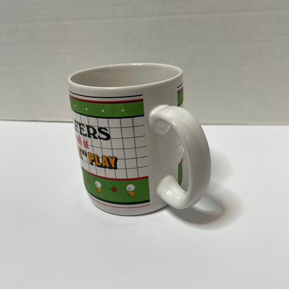 Vintage The Gold Club Golf Coffee Tea Mug Golfers Excel at Fore Play - Picture 4 of 6